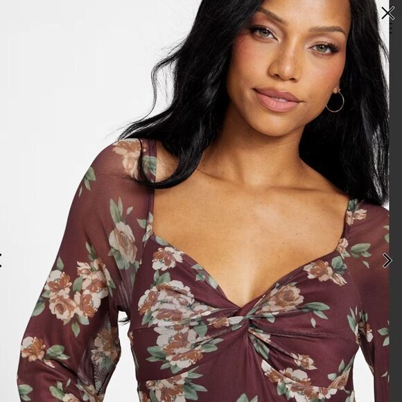 Guess Nicole Floral Mesh Bodysuit - Picture 3 of 12